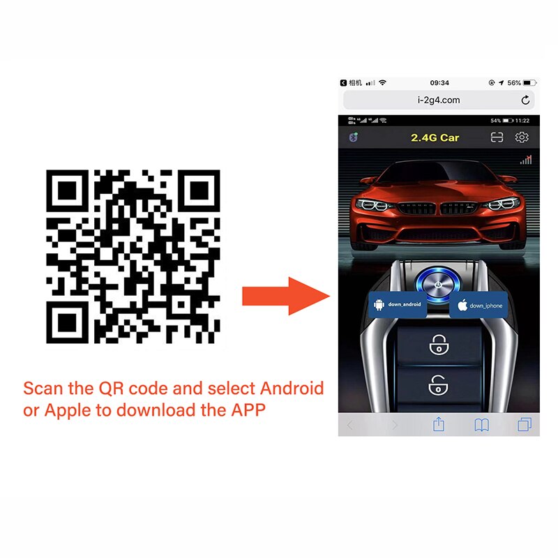Intelligent Remote Control Car Engine Start Stop Button Mobile Phone APP Keyless Entry System Central Lock Cars Autostart PKE