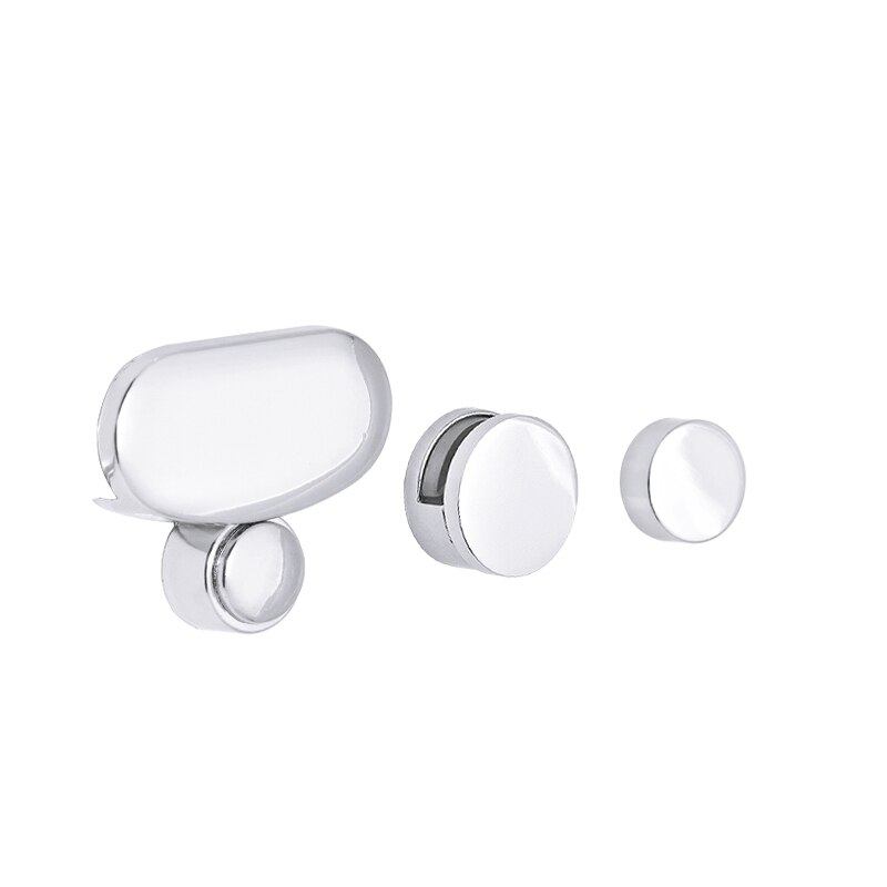 Charnière de miroir de salle de bain, accessoires fixes, plaque publicitaire, pince à verre, Clip fixe, 4 pièces