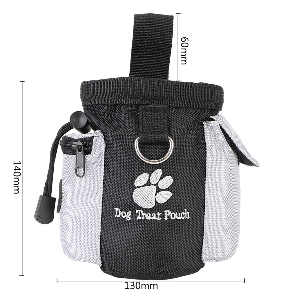 Sac de taille multifonction pour chien, accessoire d'entraînement en plein air, fournitures pour chiens, produits pour animaux domestiques, pochette à cordon coulissant, jouets en nylon, ramassage de toilette: Black 1
