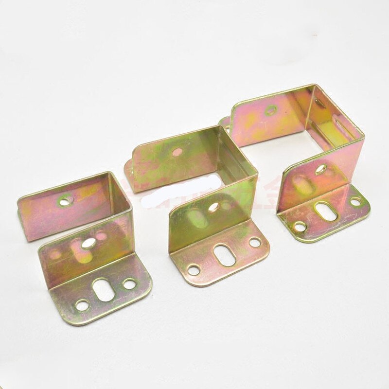 8pcs Bed Beam Support Metal Stand Wooden fixed Connector Thicken bed hinges Hook Corner Code Furniture Hardware Accessories