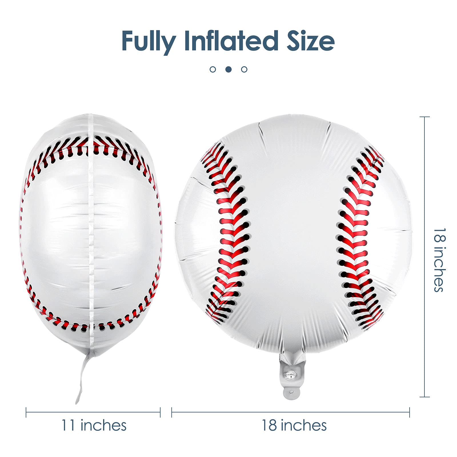 4/8/12 Uds. Globos de aluminio de béisbol de 18 pulgadas suministros para fiestas temáticas de béisbol decoraciones deportivas para fiestas de cumpleaños para niños: Número