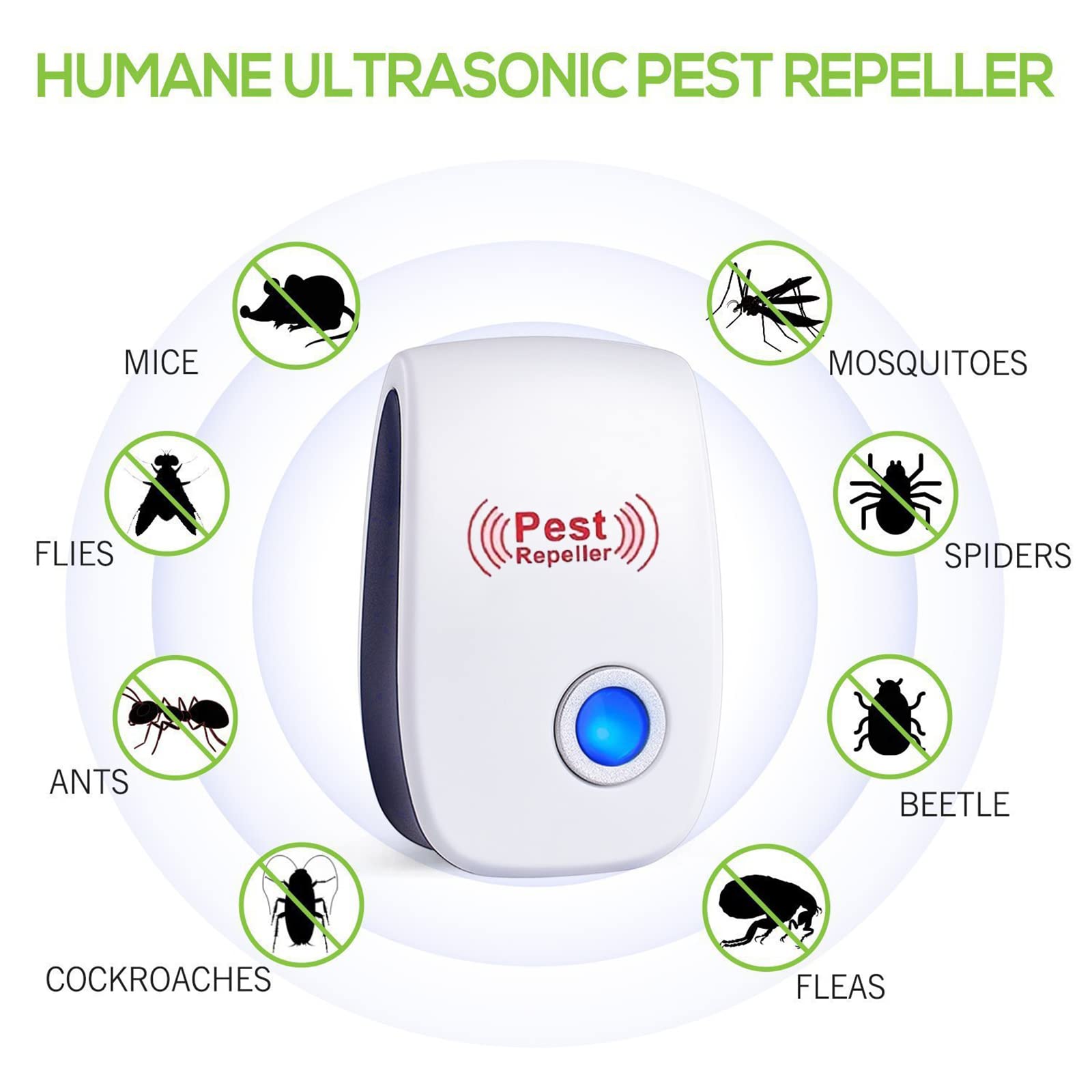1-6 Stuks Elektronische Muggenspray Ultrasone Muggenspray Muis Kakkerlak Spider Muggenmelk Huishoudelijke Insecticide