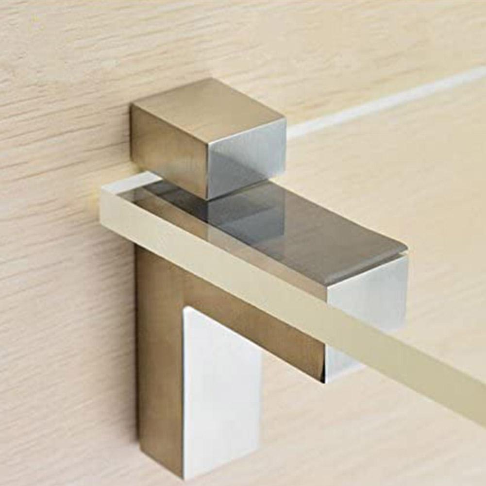 1 stücke Wand Montieren Glas Regal Einstellbare Holz Regal Halterung Halterung Glas Klemme Glas Vergoldet Klammern Zink-legierung Für 3-28mm/3 L2Y1