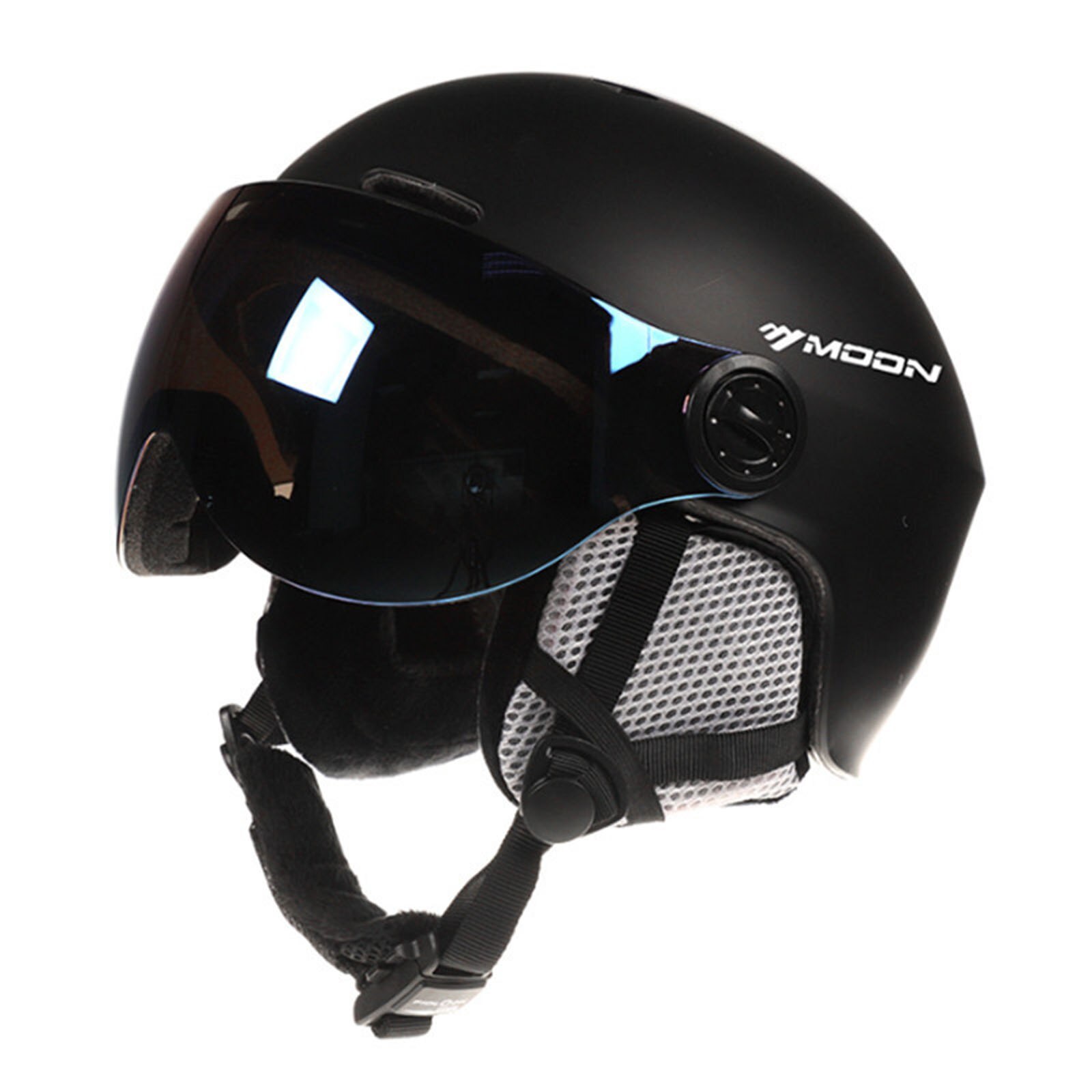 Sci Snowboard Casco con Gli Occhiali di Protezione Leggero Antiurto Sci Attrezzature di Sicurezza Caschi Da Sci per I Giovani Uomini Donne Nero: L(58-61)cm