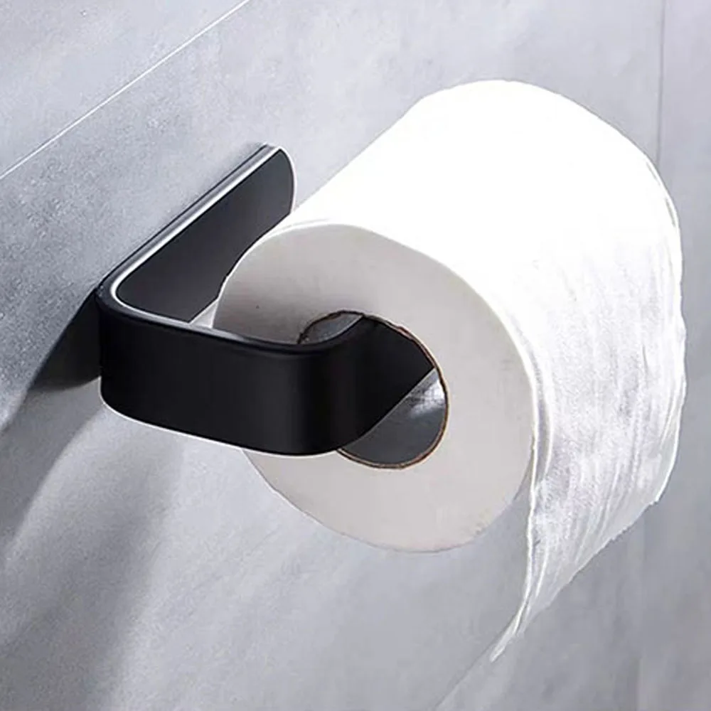 Baderomsutstyr håndklestativ til badet selvklebende håndklestativ veggmontert, ikke-perforert toalettpapirholder