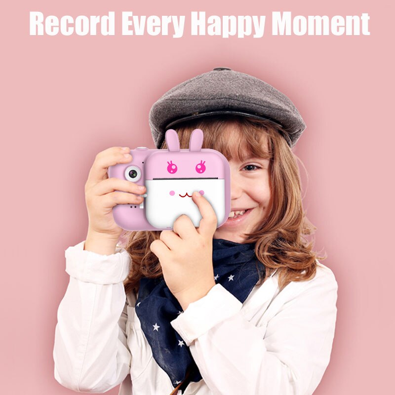 Cheap cute mini instant print photo camera small children camera kids birthday with games