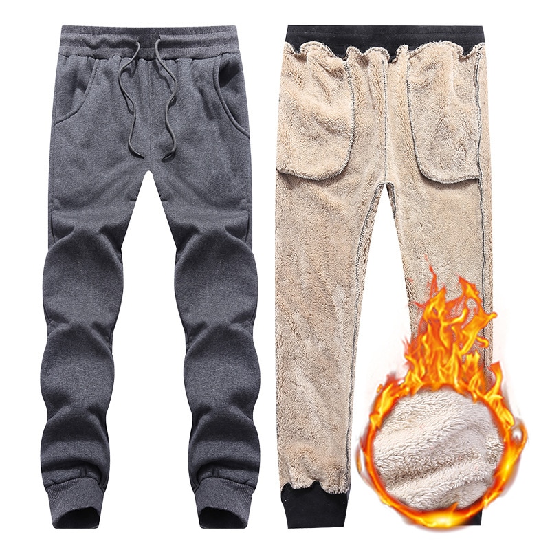 6XL männer Jogginghose Winter Hosen Dünne Männer Plus Samt Gepolstert groß Größe Warme Hosen Solide Trend Verdicken Sport Jogges,ZA316