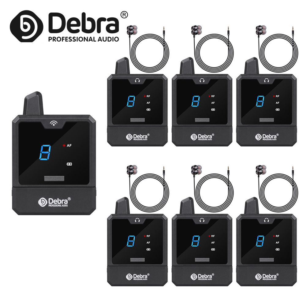 Debra Audio IEM Er-Mini sistema de Monitor intrauditivo inalámbrico portátil Li-on recargable para monitoreo de escenario de Audio