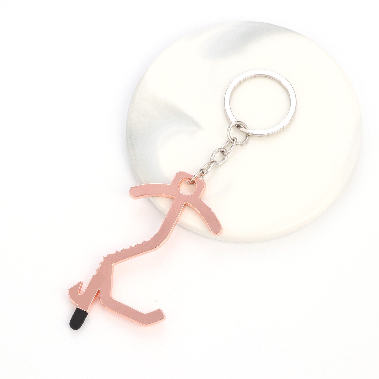Non-Contact Door Opening Press Elevator Keychain Useful Product Alloy Safe Health Non-Contact Anti-Virus EDC Door Opener: Ysk29  1 hao FOB