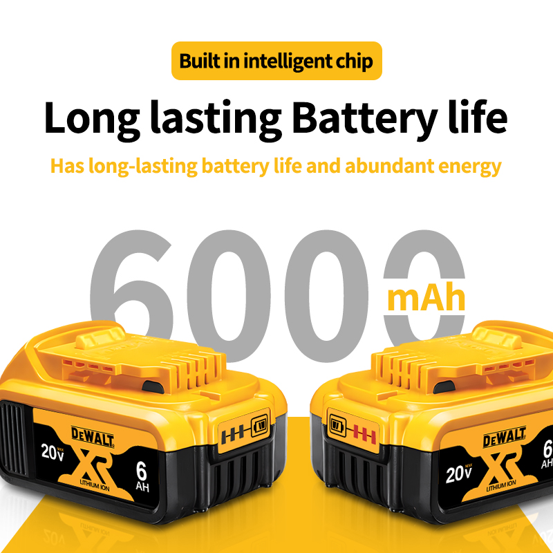 100% originele DEWALT batterij 20V, 6AH oplaadbare lithium-ion batterij DCB115DCB118,18V 20V, DCB1104 lader dewalt gereedschap batterij