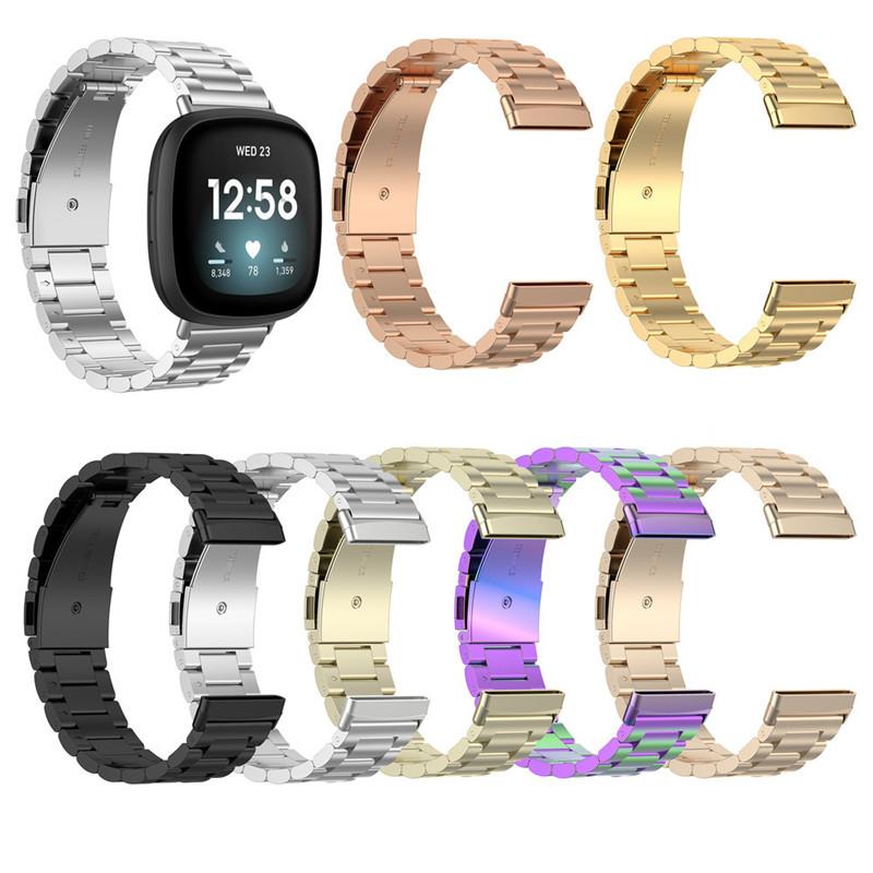 Stal stalowy pasek dla Fitbit Versa 3 4 zegarek metalowa bransoletka pętla dla Fitbit Sense 2 Versa 3 4 bransoletka zamienna zespół