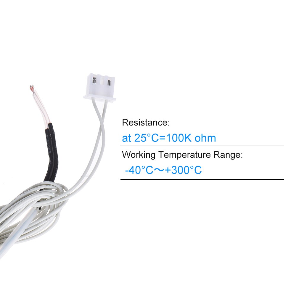 Anet peças de impressora 3d impressora termistor ntc 3950 100k ohm termistor 100k anet kit impressora 3d acessórios