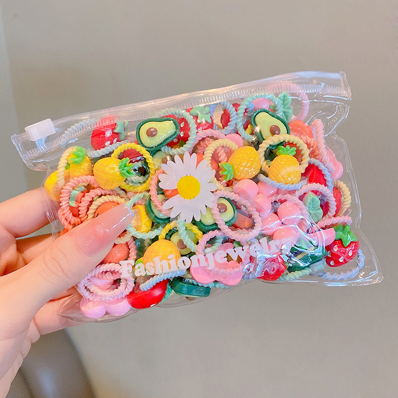 10/20 unids/set nuevas diademas bonitas de dibujos animados para niñas bandas elásticas para el cabello accesorios para el cabello para niños Scrunchies adornos para la cabeza: XS / Gris oscuro