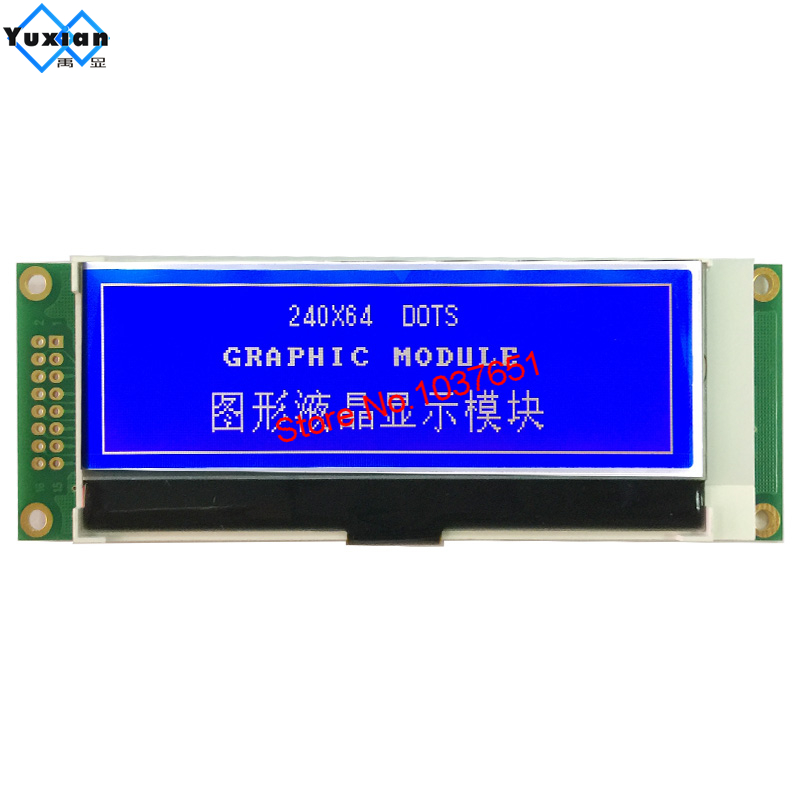 Mince petit 24064 240x64 COG LCD affichage graphique module FSTN blanc et noir 3.3v UC1698u SPI série LG240645 bonne 1u