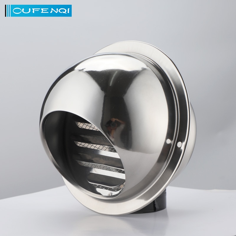 OUFENQI stainless steel air outlet cover ventilation exhaust fan vent round 4" 6" 8"