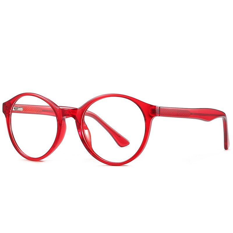 Round Glasses Frame Women Trending Styles Brand Optical Computer Glasses Oculos De Sol Eyewear RW2007: red