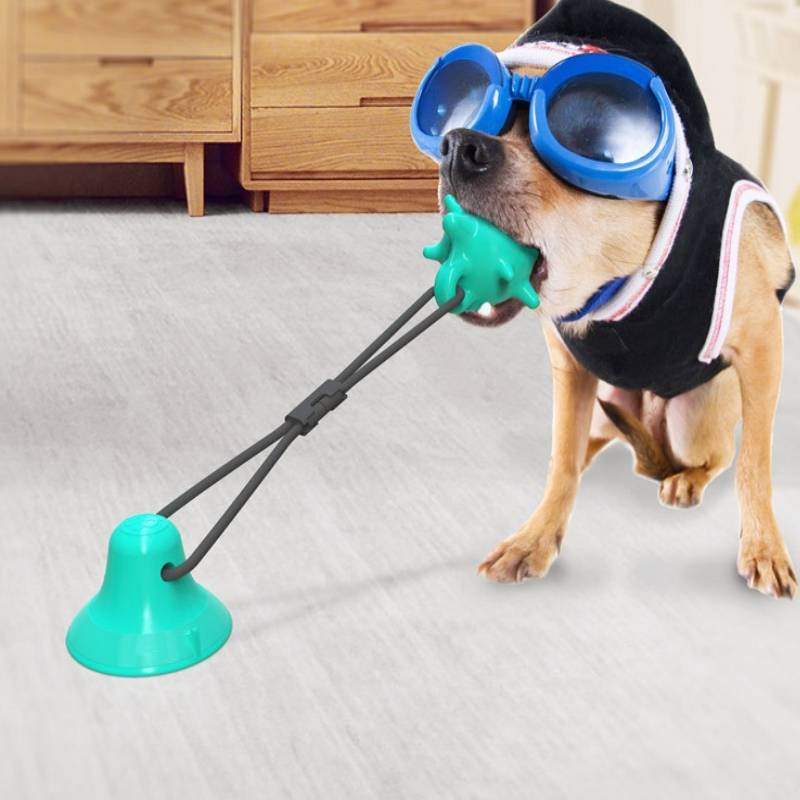 Pet mordedura Molar perro juguetes tres piezas masticar goma Bola de Limpieza de dientes seguro elasticidad cachorro suave succión taza perros morder juguete