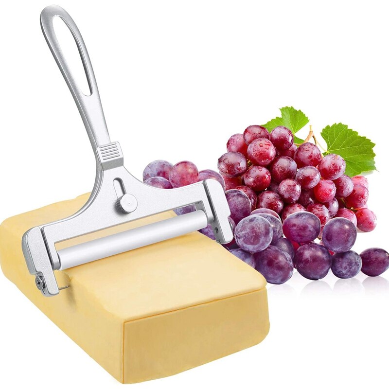 2 Pack Stainless Steel Wire Cheese Slicer Adjustable Thickness Cheese Slicer Wired Cheese Cutter Kitchen Cooking Tool