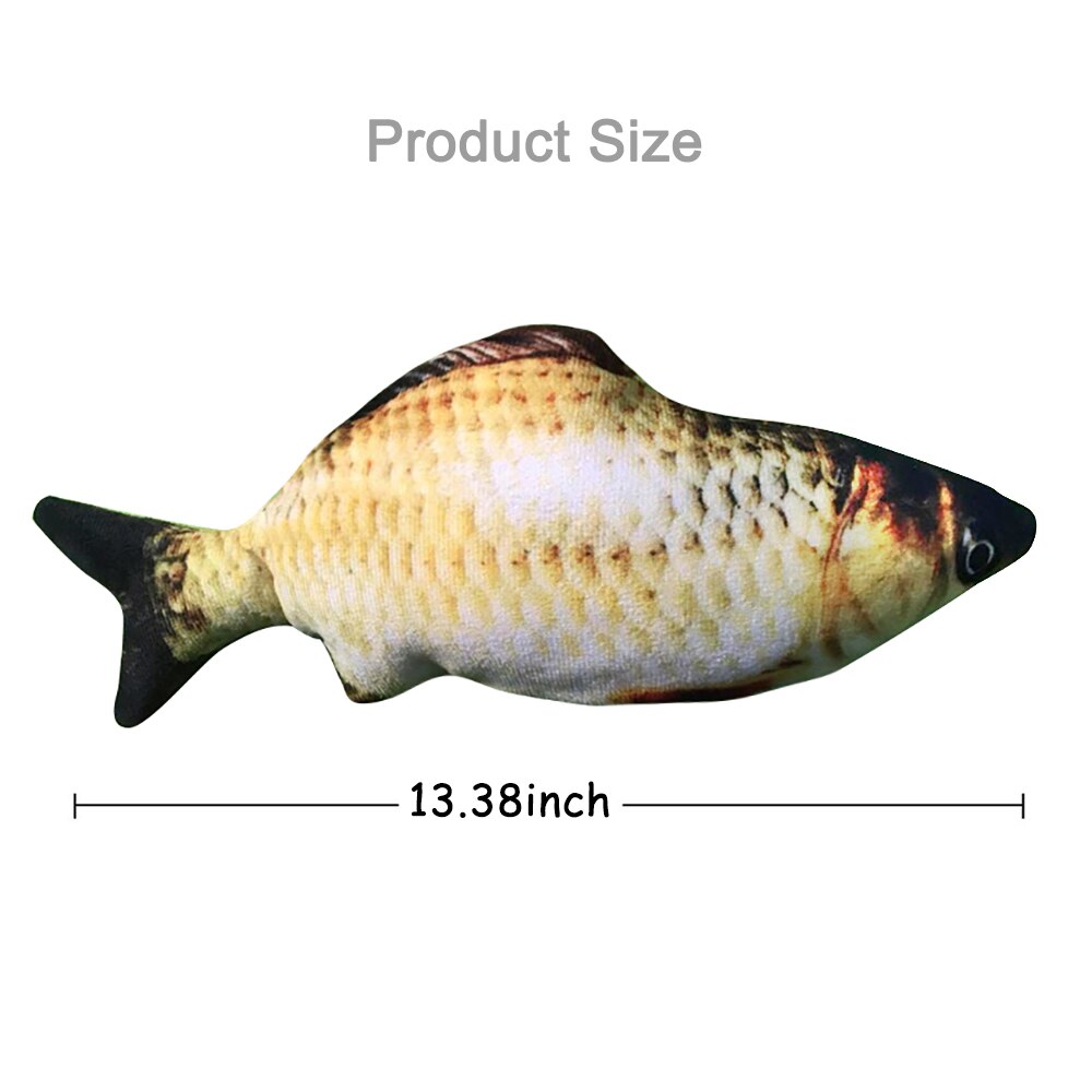 30/34CM Electronic Pet Cat Fish Toy USB Battery Charging Cat Chewing Playing Simulation Fish Toy Biting Supplies Dropshiping