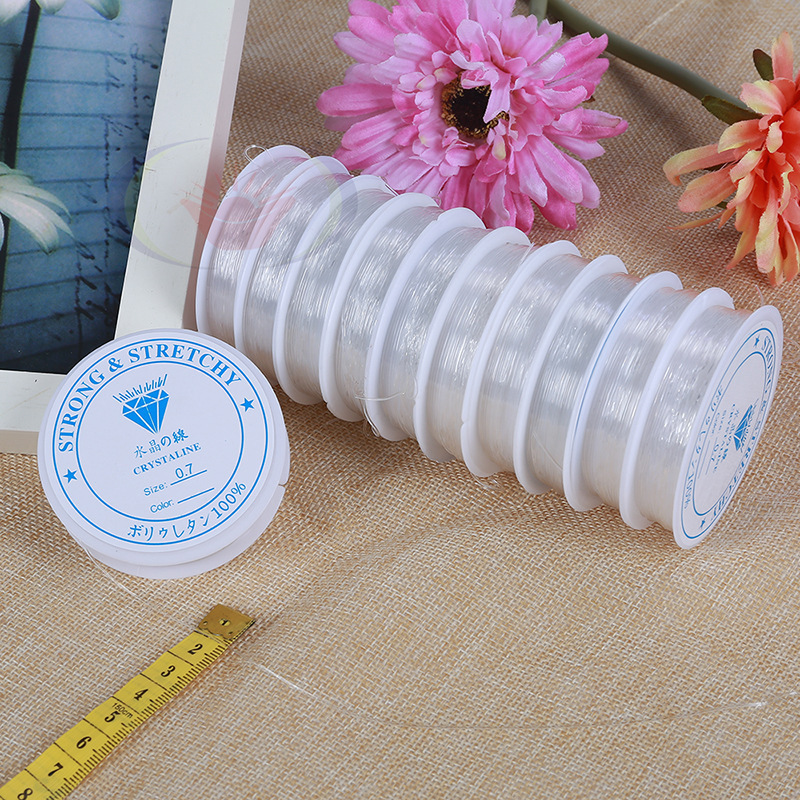 0.4-1.2mm gennemsigtige strækbare elastiske krystallinjer perlere reb snor smykkerør tråd tråd gør-det-selv håndlavet armbånd halskæde