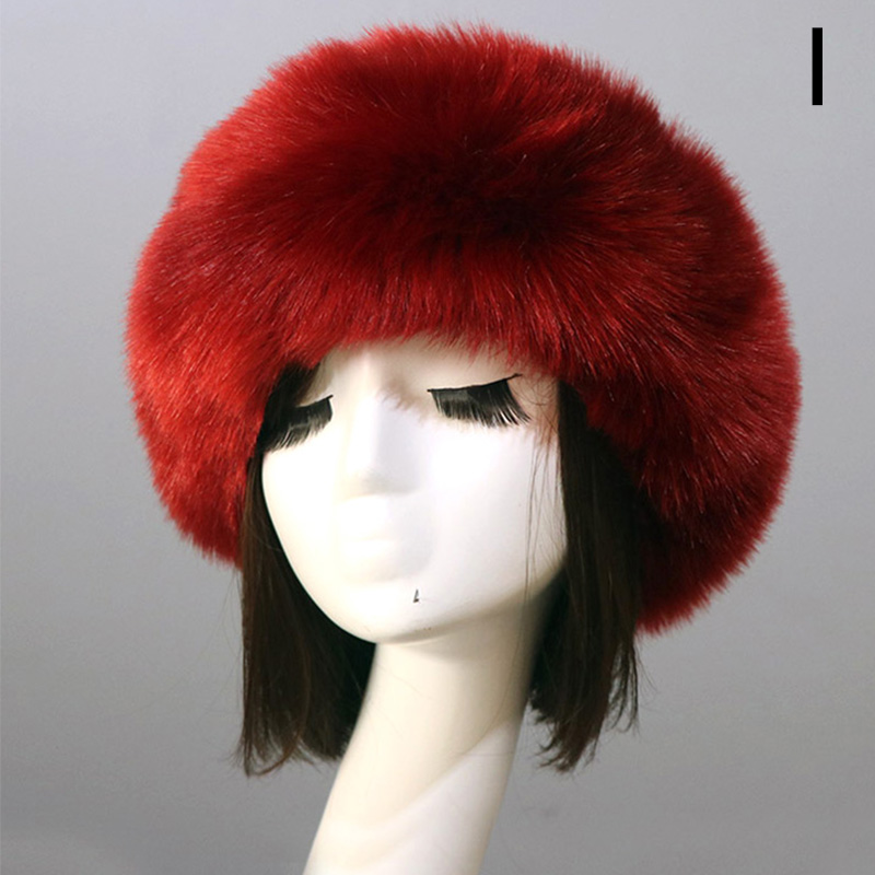 Kobiety futrzane czapki grube futrzane ciepłe sztuczne futro z lisa kapelusz jesień zima rosyjski gruby Bomber odkryty Earwarmer Ski pusty cylinder czapki: I