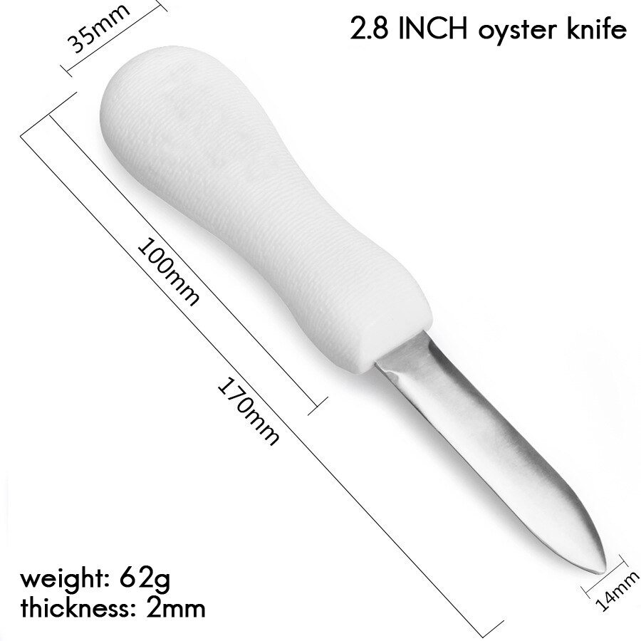 RZD Oyster Knife Set Stainless Steel Plastic Handle Oyster Opener Shucking Knives Seafood Shucker Tool Accessory Set