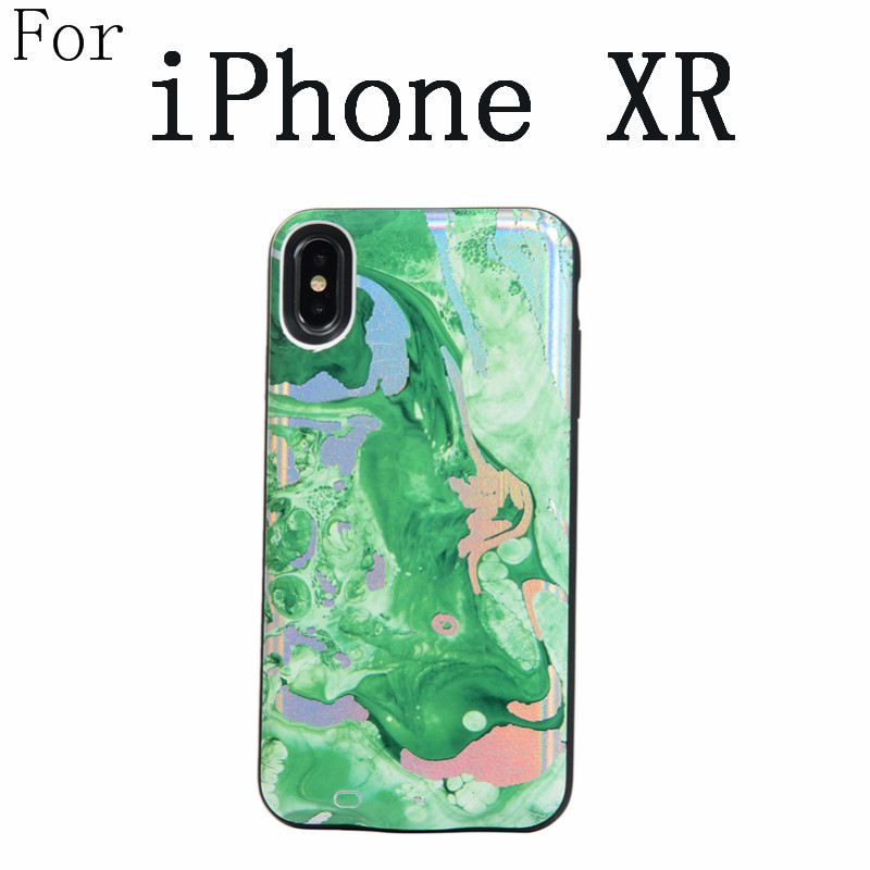 Smart External Battery Charger Case For iPhone 11 Pro X XR XS Max marble Power Bank charging case for iPhone 6S 7 8 Plus SE: XR-TYLXB