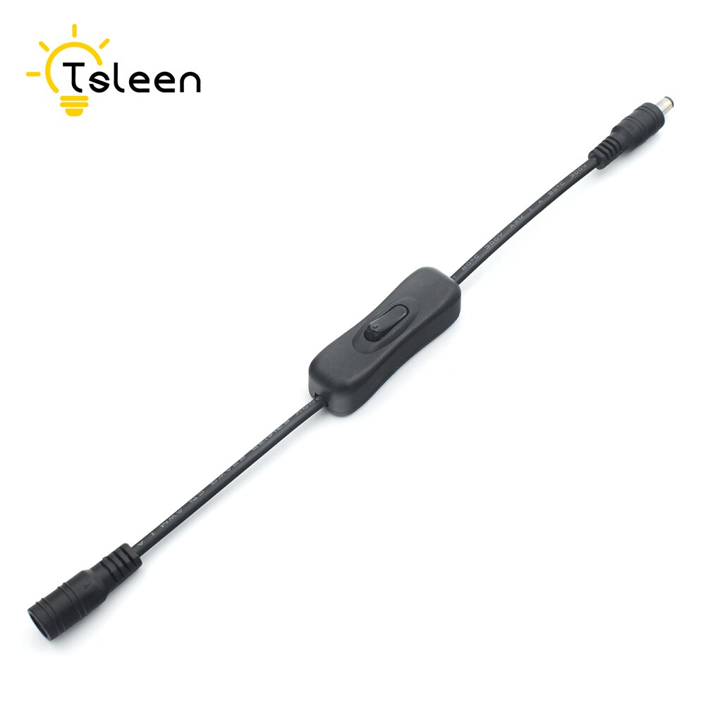 In-Line Power Switch ON/OFF 2.1mmx5.5mm Cable Black For Jack Arduino 12-24V In-Line Power Switch ON/OFF 2.1X5.5mm Cable Jack