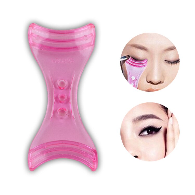 Eyeliner modèle de maquillage pour les yeux, 8x3.7cm, bleu rose, dispositif d'aide pour les yeux, dessin de lignes pour les yeux, carte de guidage, moule, rapide