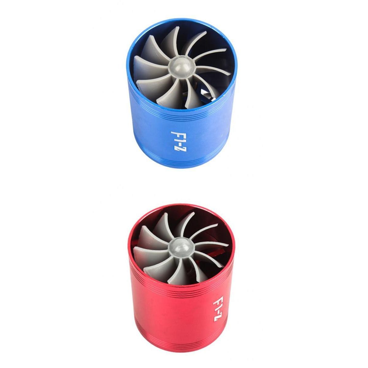 2x Turbocharger Air Intake Turbonator Turbine Supercharger Gas Fuel Saver