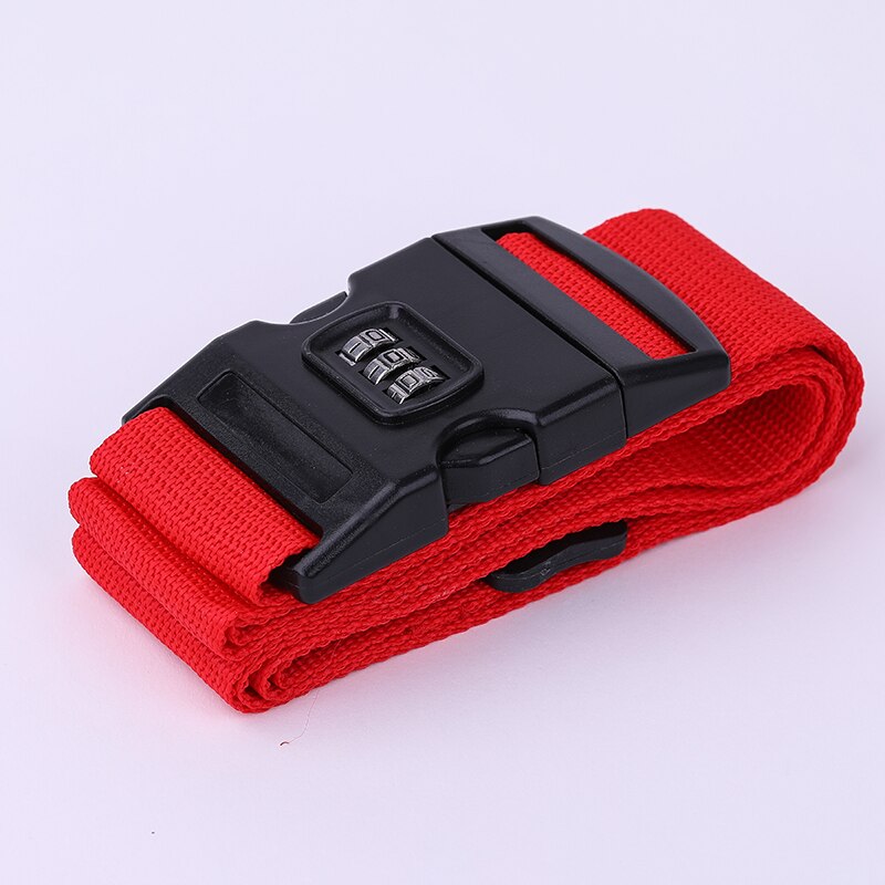 Luggage Strap Cross Strap Packing Adjustable Travel Suitcase PP Strap Luggage Belts Travel Luggage Strap: Red 1