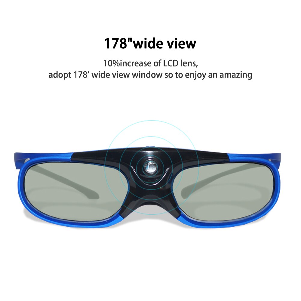 Gafas 3D DLP con obturador recargable, lentes con soporte de HZ para Xgimi Z3/Z4/Z6/H1/H2 Nut G1/P2 BenQ Acer y DLP LINK proyector, novedad de 144