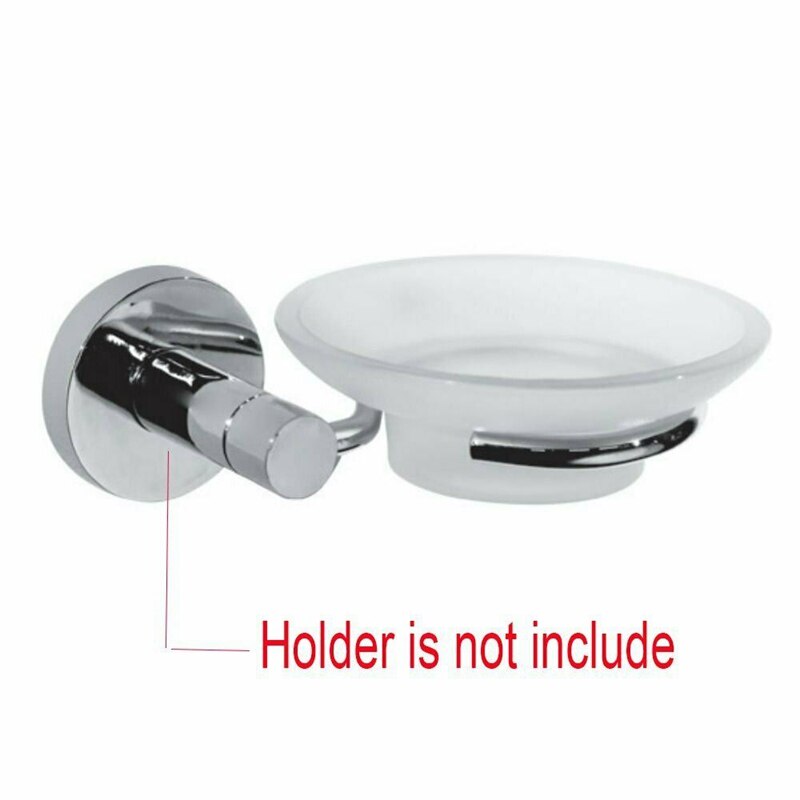 2x Glass Soap Dish Replacement Spare for Bathroom Accessory Universal Holder