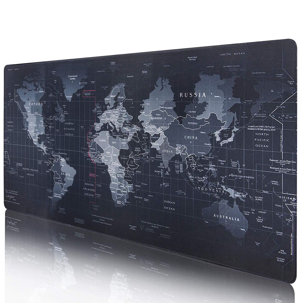 Extra Large Gaming Mouse Pad For Computer Gamer Laptop Notebook Medium Small Keyboard Non-Slip Carpet Mouse Mat Rubber Table Rug: Map mouse pad / 40x90cm