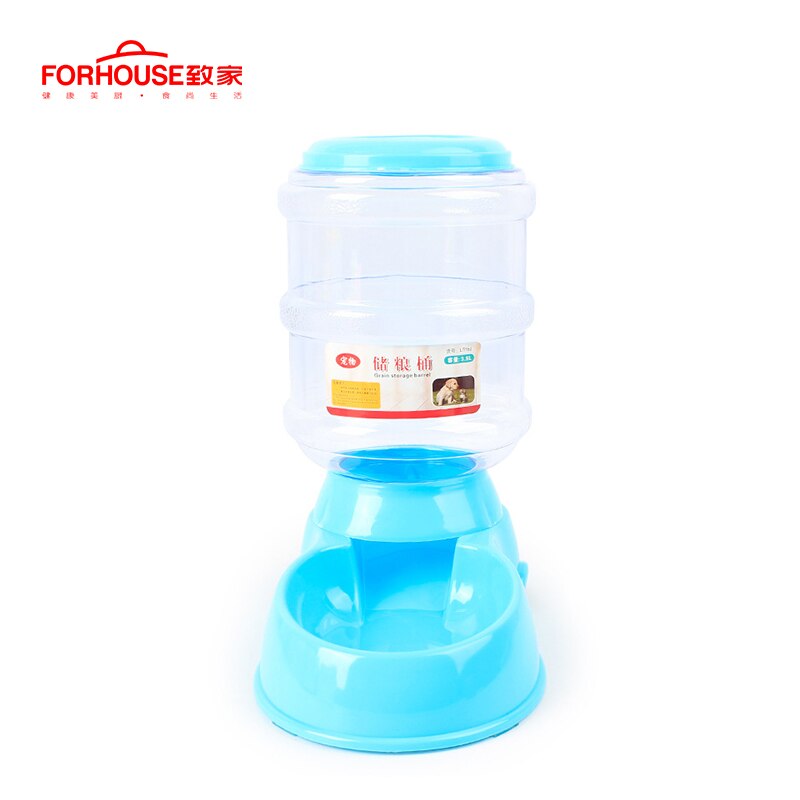 Comedero de perro automático para mascotas, tazón de viaje, alimentador de alimentación, fuente de beber para gatos y perros, dispensador de agua, tazón de comida para perros: blue food feeder
