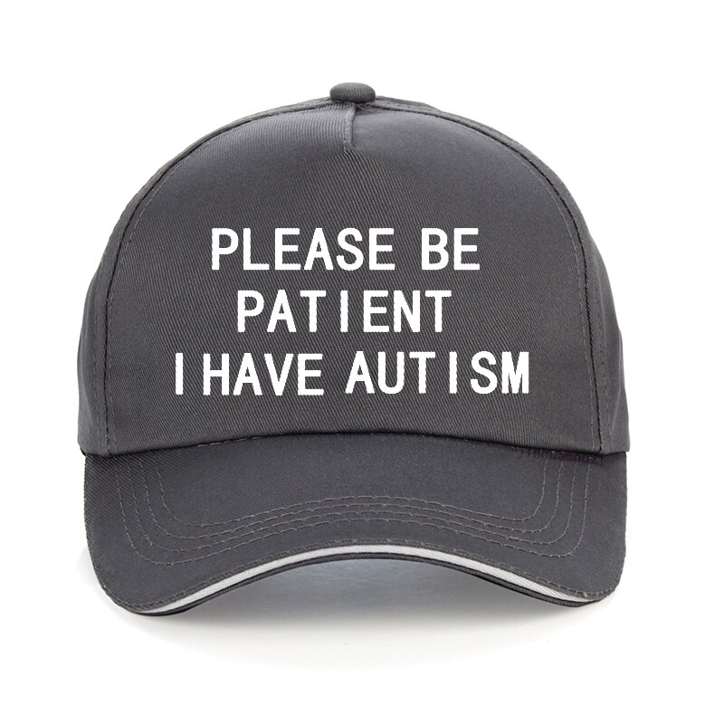 Vær tålmodig, jeg har autisme brevprint baseballcaps mænd kvinder bomuld far cap sommer unisex justerbar snapback hat