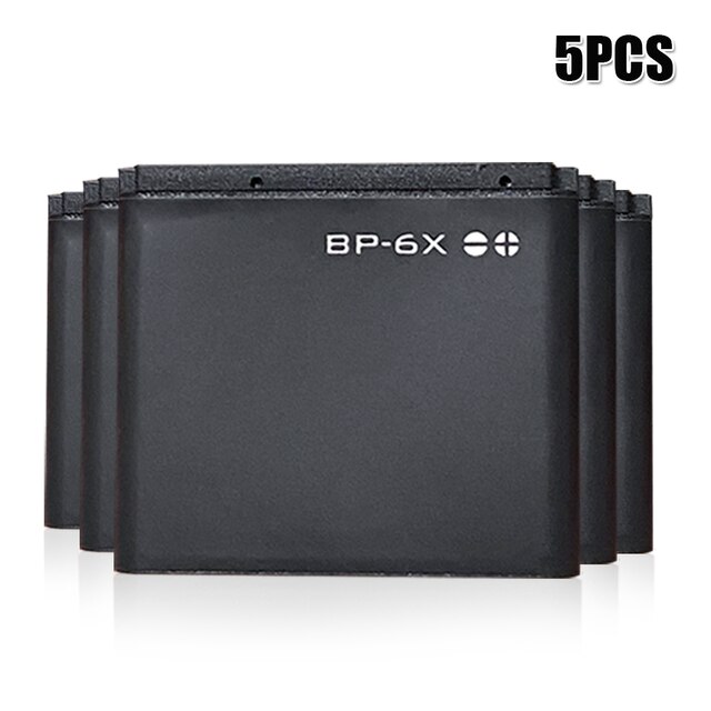 100% Original BP-6X BP6X Replacement Phone battery For Nokia 8800 8800S 8800 Sirocco N73I 8860 8860 8801 Rechargeable Li-Po Cell: 5PCS