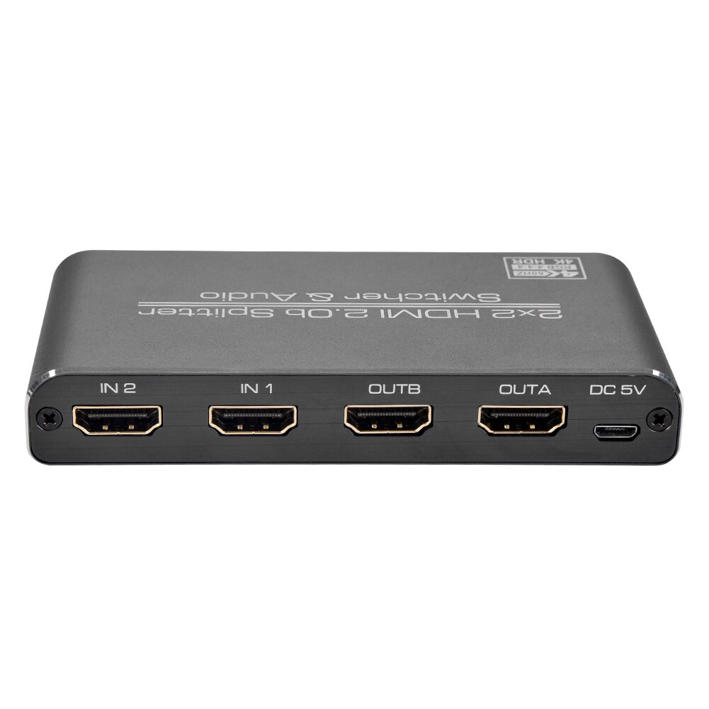 Simple Enduring HDMI Matrix 2x2 HDMI 2.0 Matrix 4k 60Hz HDMI Switch Splitter 3D HDCP 2.2 HDR HDMI Switcher