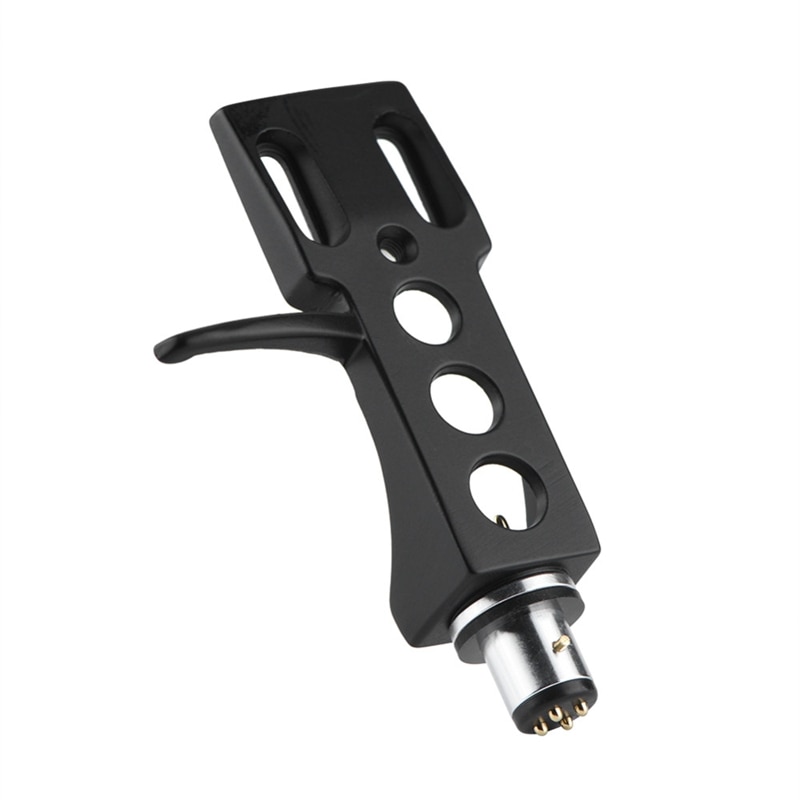 Zwarte Headshell Cartridge-bevestiging met gouden connectoren voor