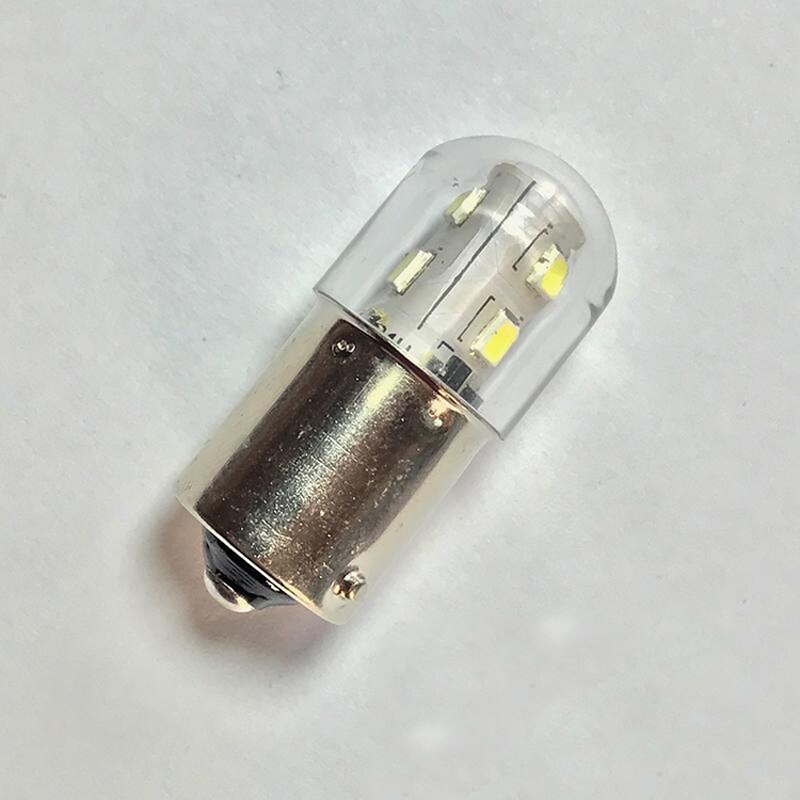 B15d ledet signal indikatorlampe pære 5w 12v 24v 110v 220v b15s enkelt / dobbel kontakt maskinverktøy alarm hvitt lys 10 stk
