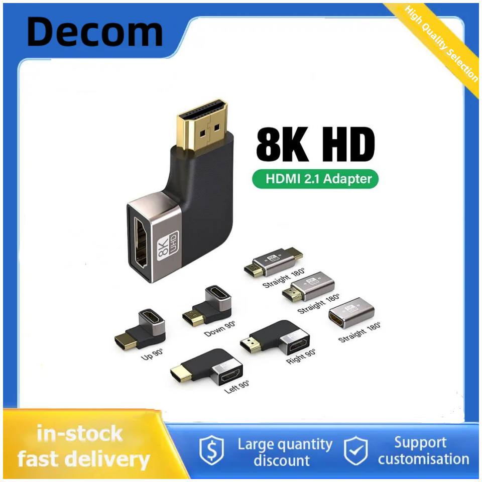 Adattatore HDMI 2.1 da 90 gradi mini porta micro HDMI per uscita video HDR 8K 60Hz 4K 120Hz 48Gbps compatibile con computer portatile TV HD
