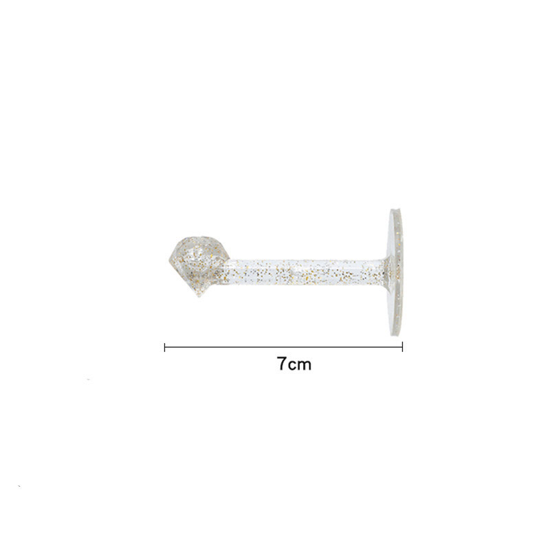 Ganchos en forma de L para colgar joyas, gancho de almacenamiento de Aro para el cabello, adhesivo transparente, colgador de pared, artículos diversos: Small size