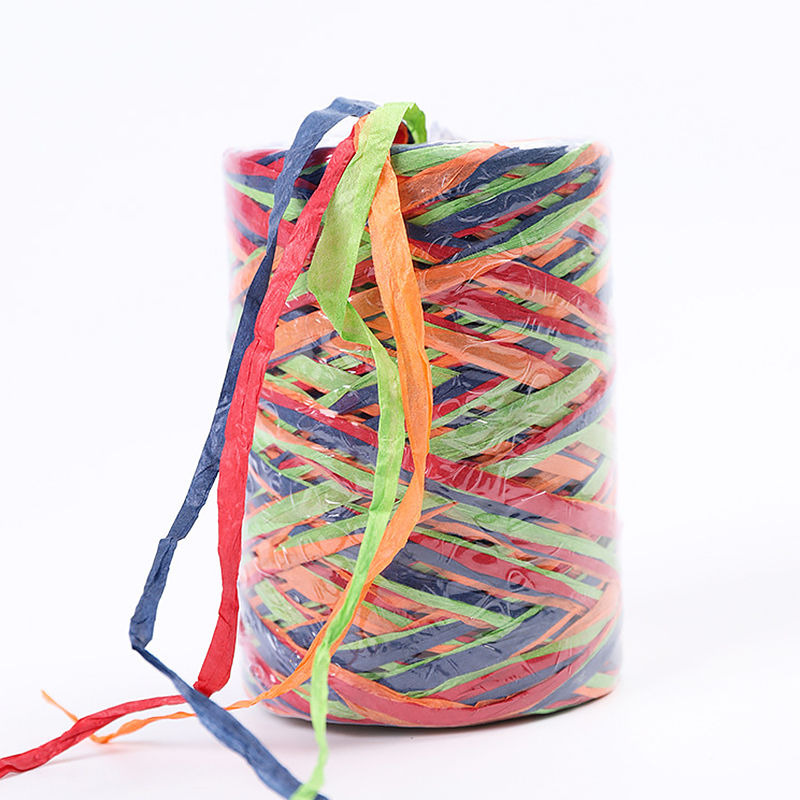 80m/200m/ rullan värinen paperiköysi raffia nauha koristenauhat karkkipakkaus scrapbooking askartelunauha hääjuhlasisustus: A -1
