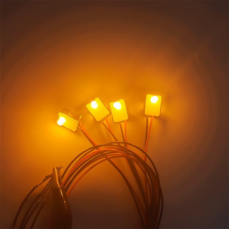 Orange Light 4pcs/set Car Interior Light signal Lights LED Door Handle mini Ambient Backlight Decorative Atmosphere