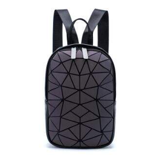 Luminous geometric rhombus bag women's all-match handbags multi-function shoulder bag backpack wallet chest bag: 625-1