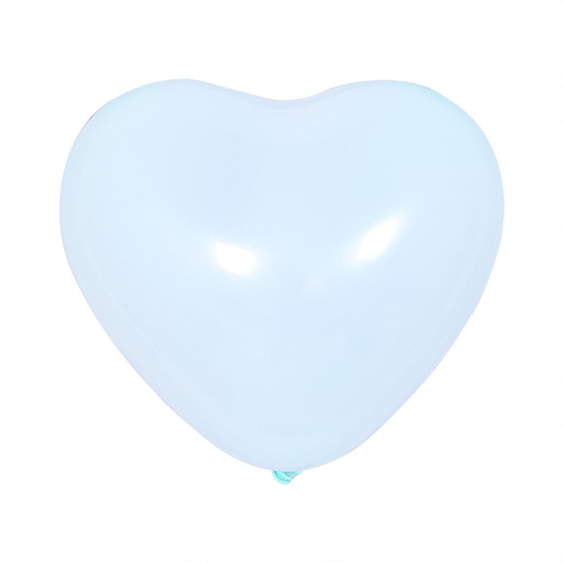 10 stk 12 tommer hjerteballoner macaron farver latex balloner matte farver balloner fødselsdagsfest indretning bryllupsindretning puste global: Tiffany blå
