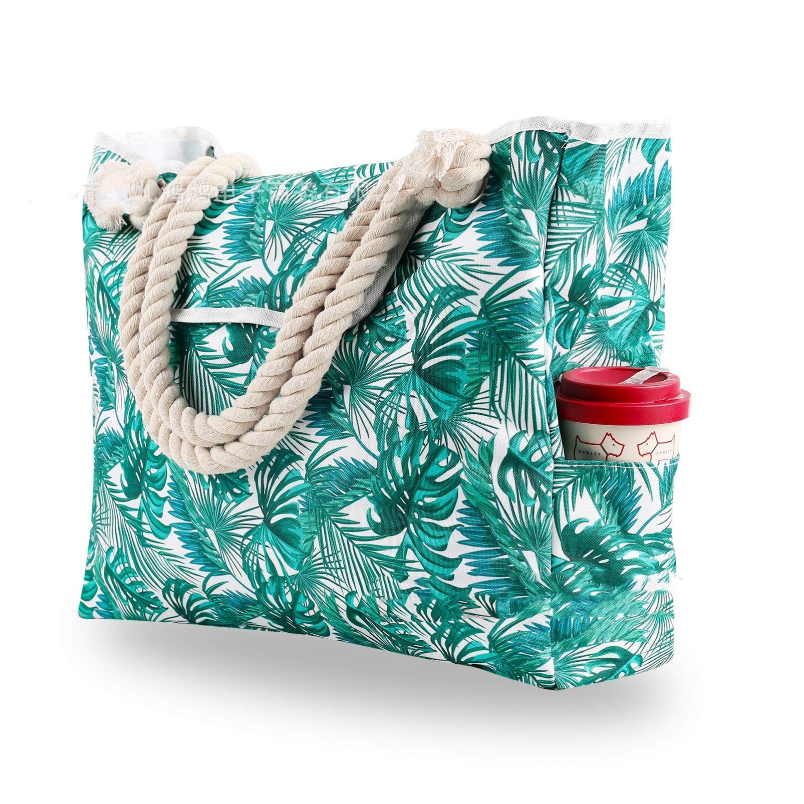 Casual Gestreepte Canvas Tas Voor Vrouwen Grote Capaciteit Schoudertas Dagelijkse Boodschappenbakken Student Boekentas Voor School Reizen Strandtas: Sky Blue