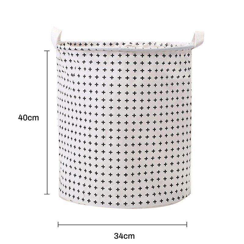 Laundry Organizer Basket Canvas Waterproof Large Capacity Laundry Hamper Dirty Clothes Storage Bag Toy Home Storage Bin 34x40cm: 6(34x40ccm)