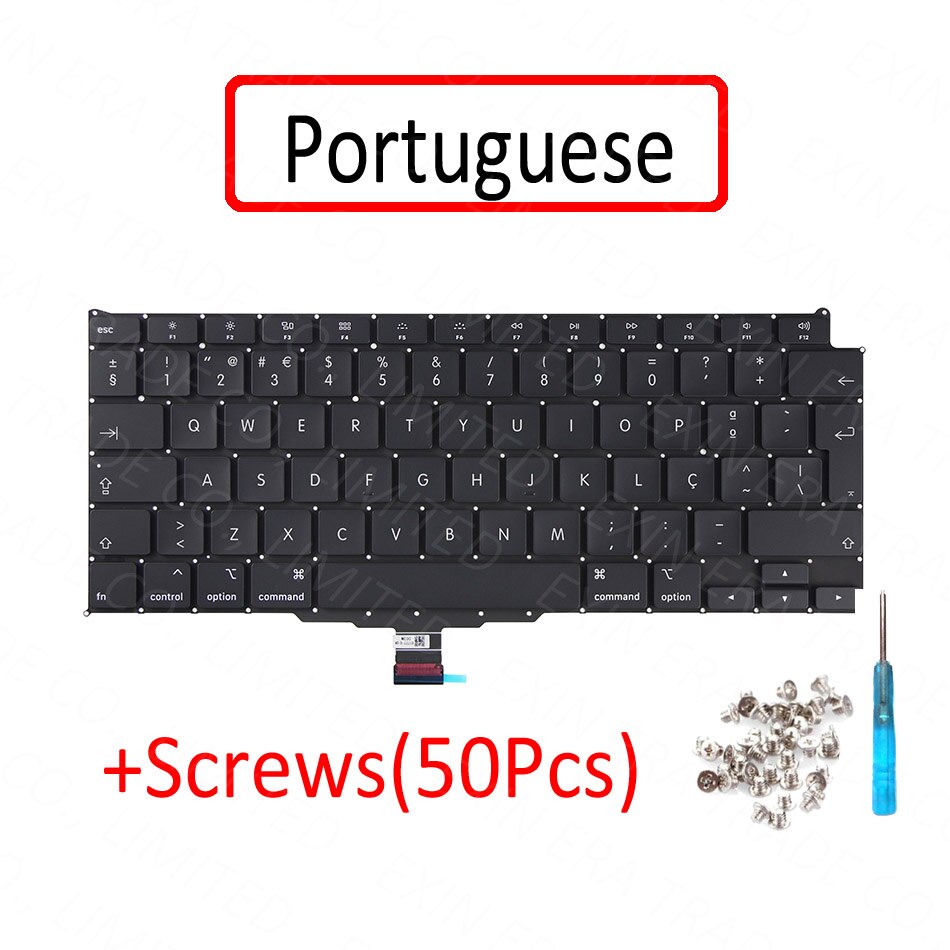 A2179 Keyboard EU UK US English FR French SP Spanish DE German Italian Danish for MacBook Air Retina 13" A2179 Year: Portuguese
