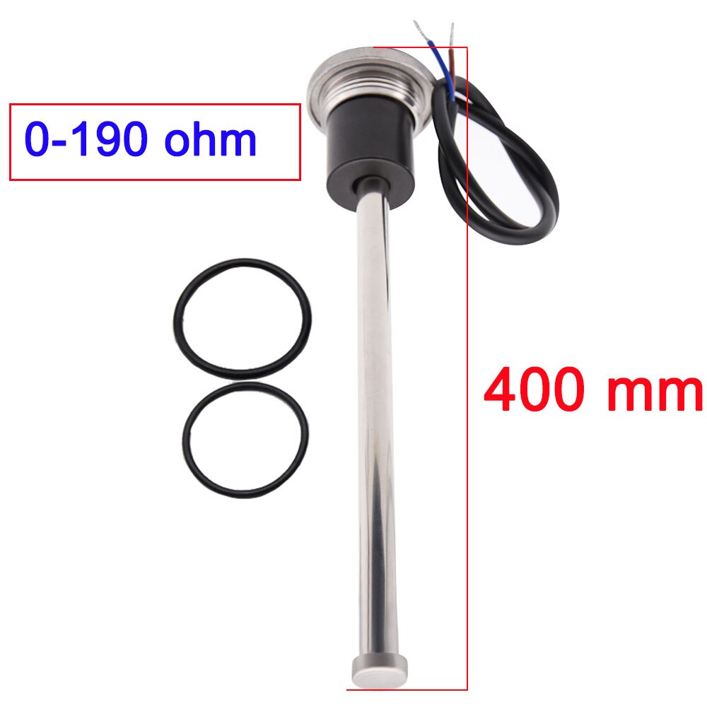 150mm ~ 600mm Oil Liquid Tank Fuel Water Level Sensor Gauge 12V with 0~190 ohm 240~33 ohm fuel Sending Unit Float switch: 400mm 0-190ohm